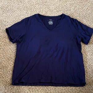 Klassy Network Deep Blue Short Sleeve Top